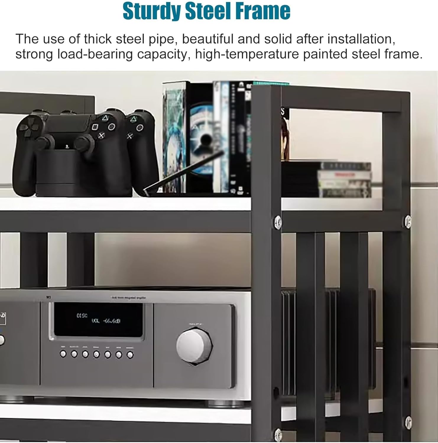 Modern Audio-Video Shelving 4 Shelf Unit Racks