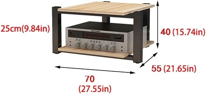 Entertainment Center Shelves Audio Bracket Floor-Standing Audio Bracket Modern Living Room Cabinet Rack Two-Story Speaker Bracket 15.74 Inches High Suitable for DVD Players