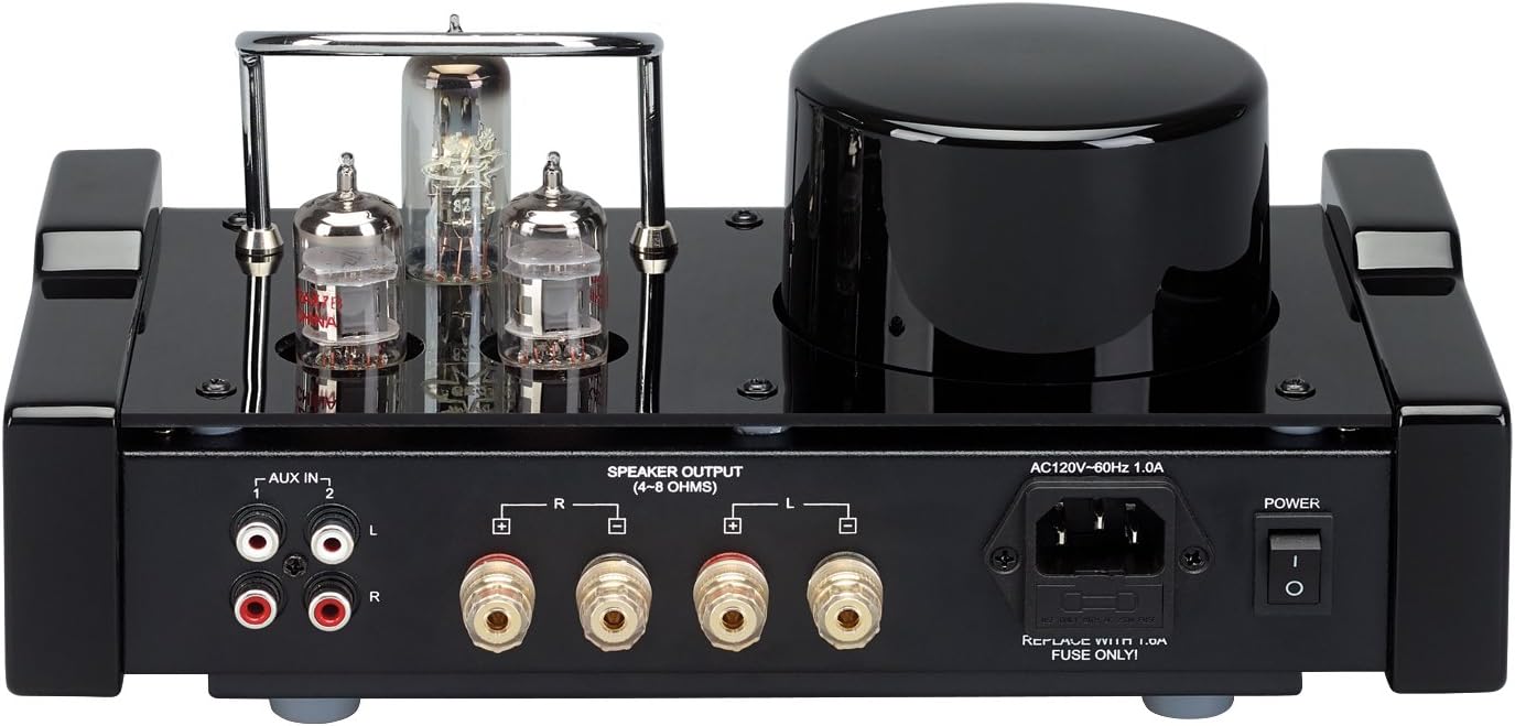 SOLIS SO-8000 Stereo Bluetooth Audiophile Vacuum Tube Audio System Amplifier with VU Meter and Aux-in