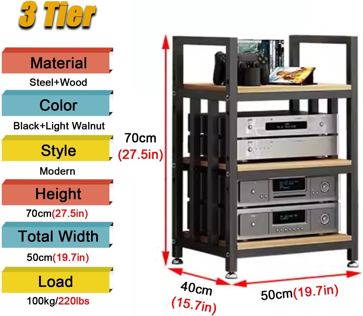 LZMZMQ Modern Audio-Video Media Stand