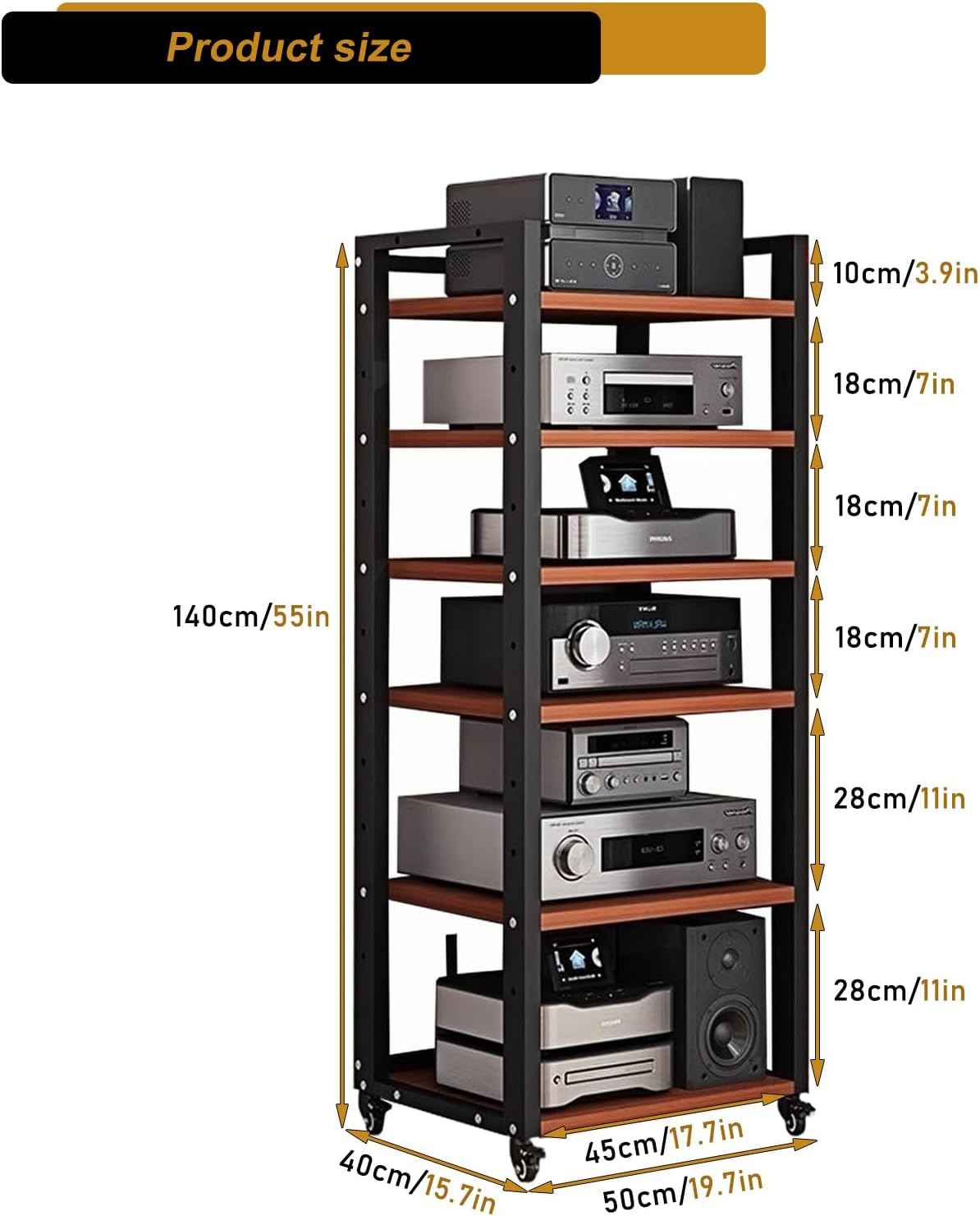 XEOKXOIT 6 Tier AV Media Stand