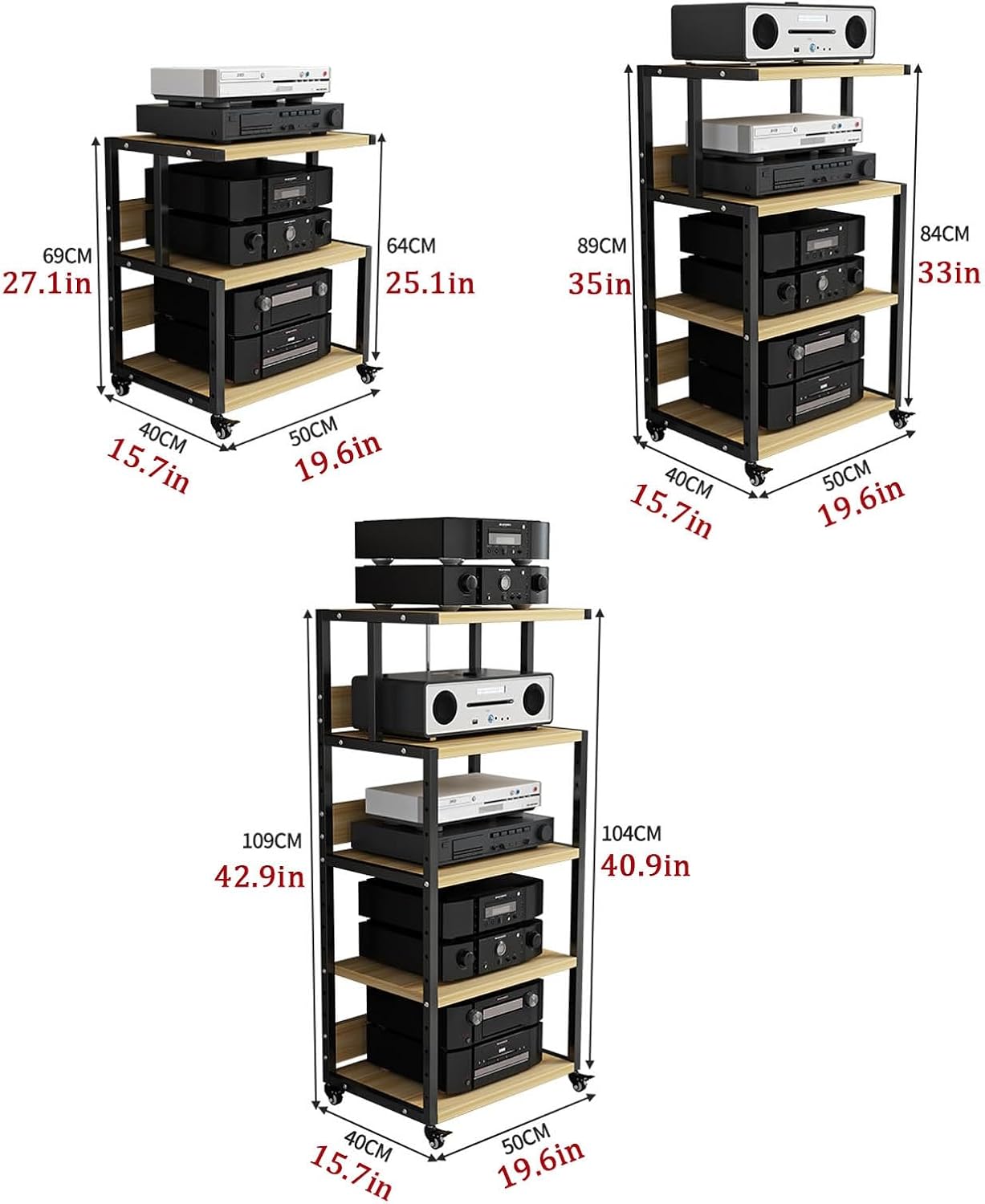 JIAOCKJIAO Movable Video Media Stand