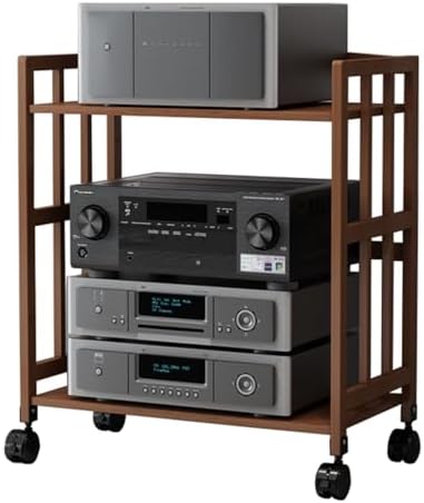 2-Tier AV Media Stand with Wheels