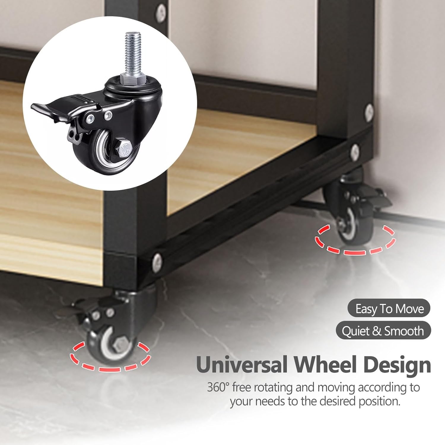 Audio Rack Av Tower Media Stand 5-tier Electronics Equipment Shelf