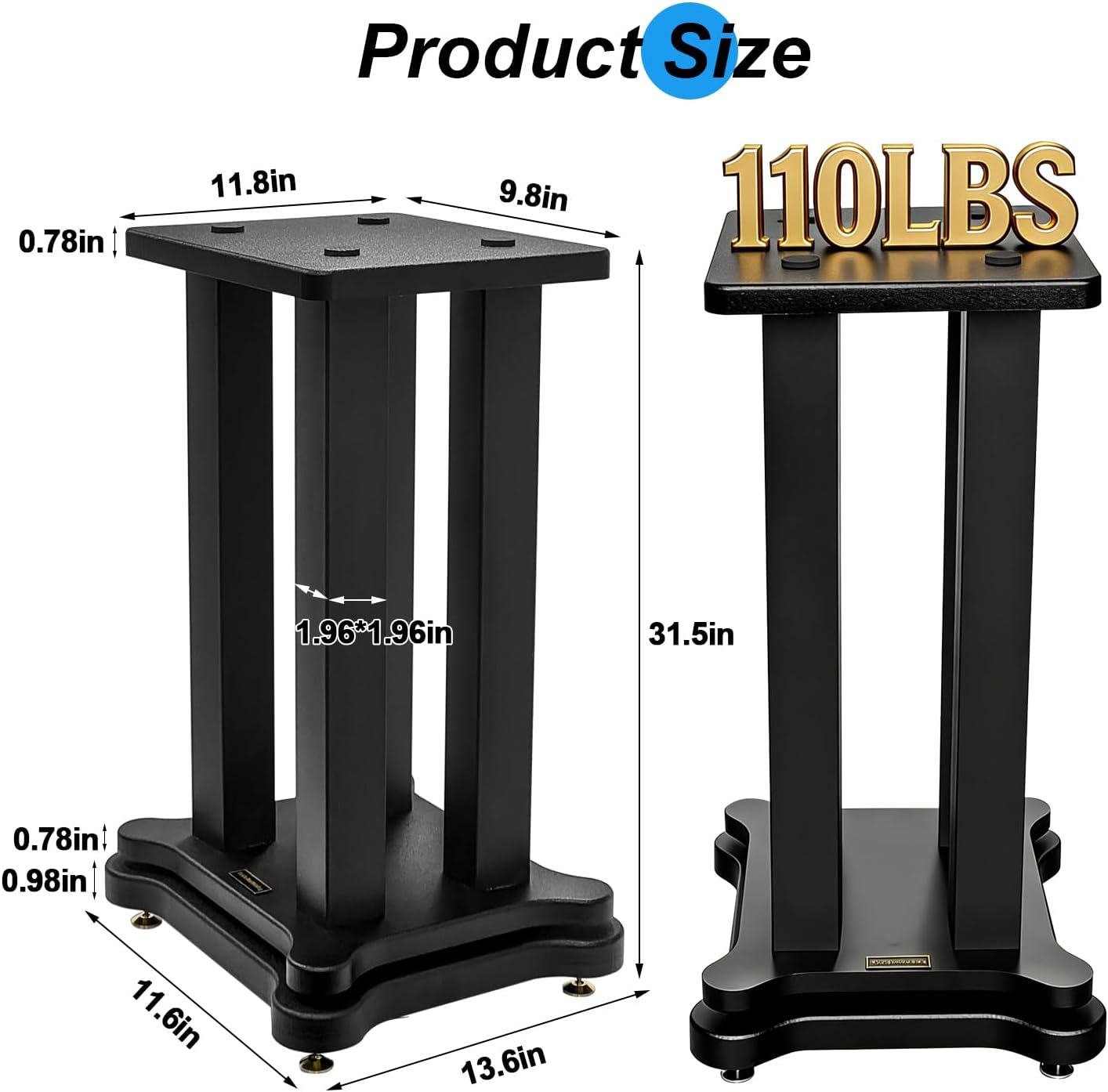 Speaker Stands Pair for Surround Sound
