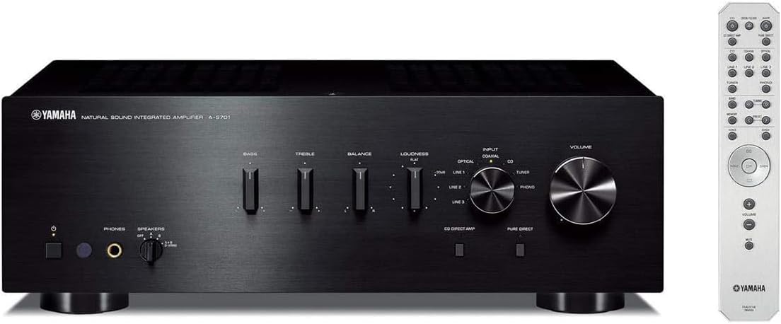 Yamaha Audio A-S701BL Natural Sound Integrated Stereo Amplifier (Black)