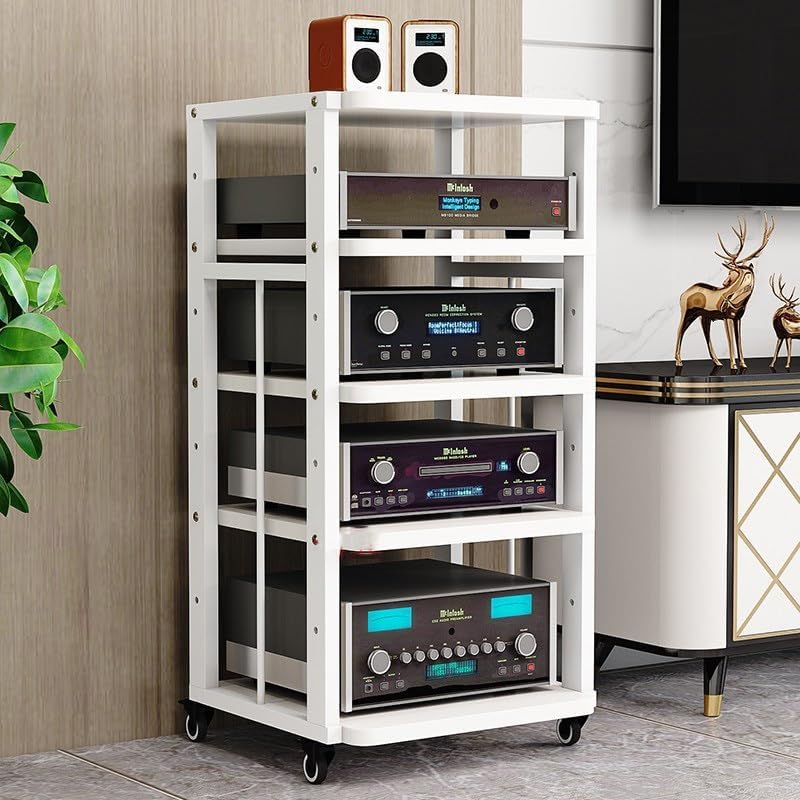 YLQFGUVWK 5-Tier AV Media Stand Corner Stand Stereo Audio Rack Tower Perfectly Fits DVD Player for Home/Office (Color : Style 3