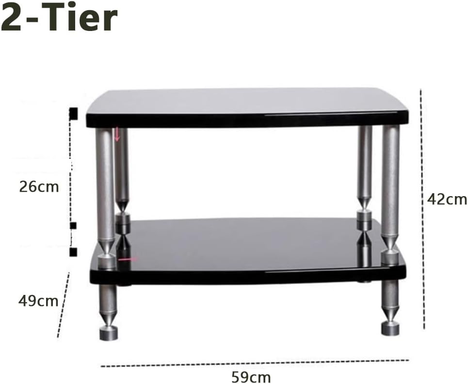 MDYHY HiFi Rack Audio Stand 1/2/3/4 Layer AV Media Stand Stereo Cabinet