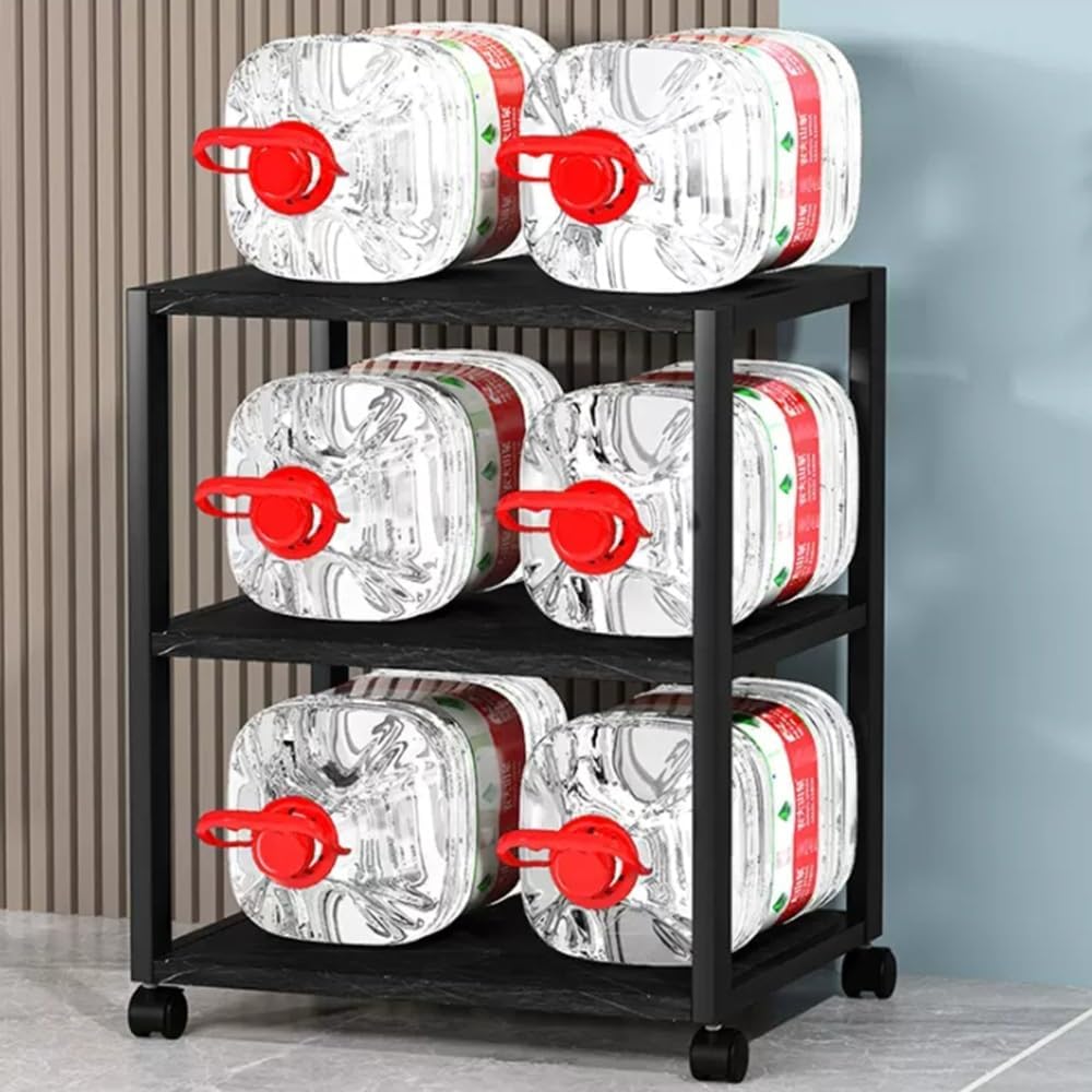 NILZA AV Media Stand with Wheel Audio Rack Video Game Console Shelf 3/4/5/6-Tier Stereo Rack Audio Tower Adjustable Shelves Corner Shelf Av Stand for Recording Room(Walnut