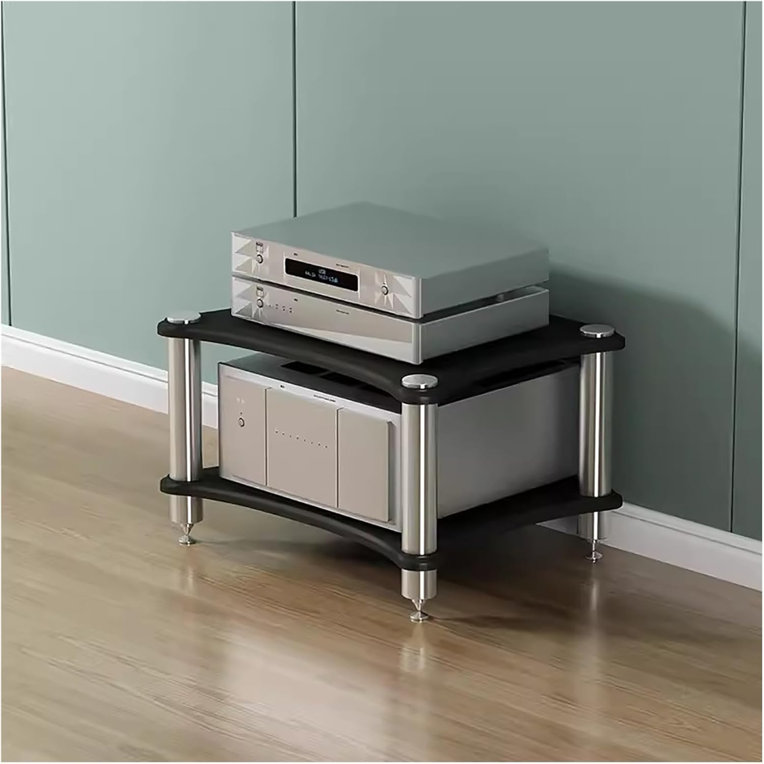 DLYZAYE Heavy Duty Floor Stereo Racks - Modern AV Media Stand