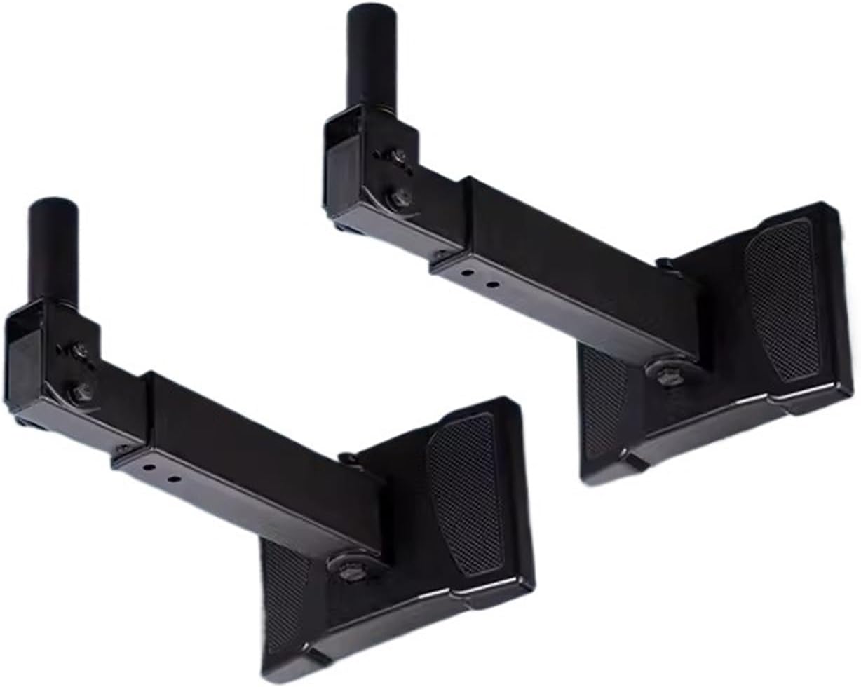 JUNCHENG1008 Speaker Bracket Wall Mount Professional Thick Speaker Stand Elongated Speaker Bracket KTV Stage Stand Pair of Floor Speaker Stand(Black)