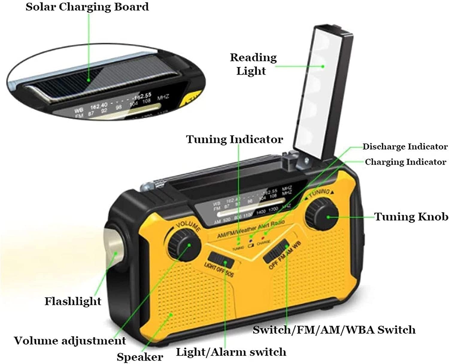 Portable Emergency Radio Bluetoooth Speaker