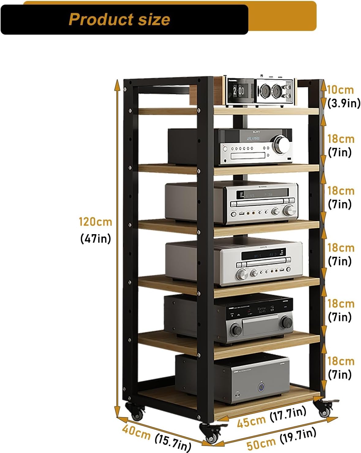 XEOKXOIT 6 Tier AV Media Stand