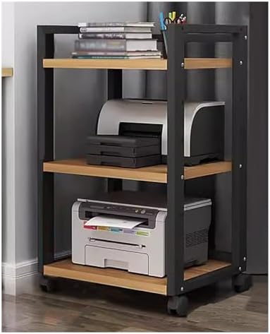 UYCVT Heavy-Duty Media Storage Cabinet for Living Room Adjustable Stereo Stand with Wheels Home Audio Video Equipment Rack Black Floor-Standing Component Holder-Black-#2-3 Tier