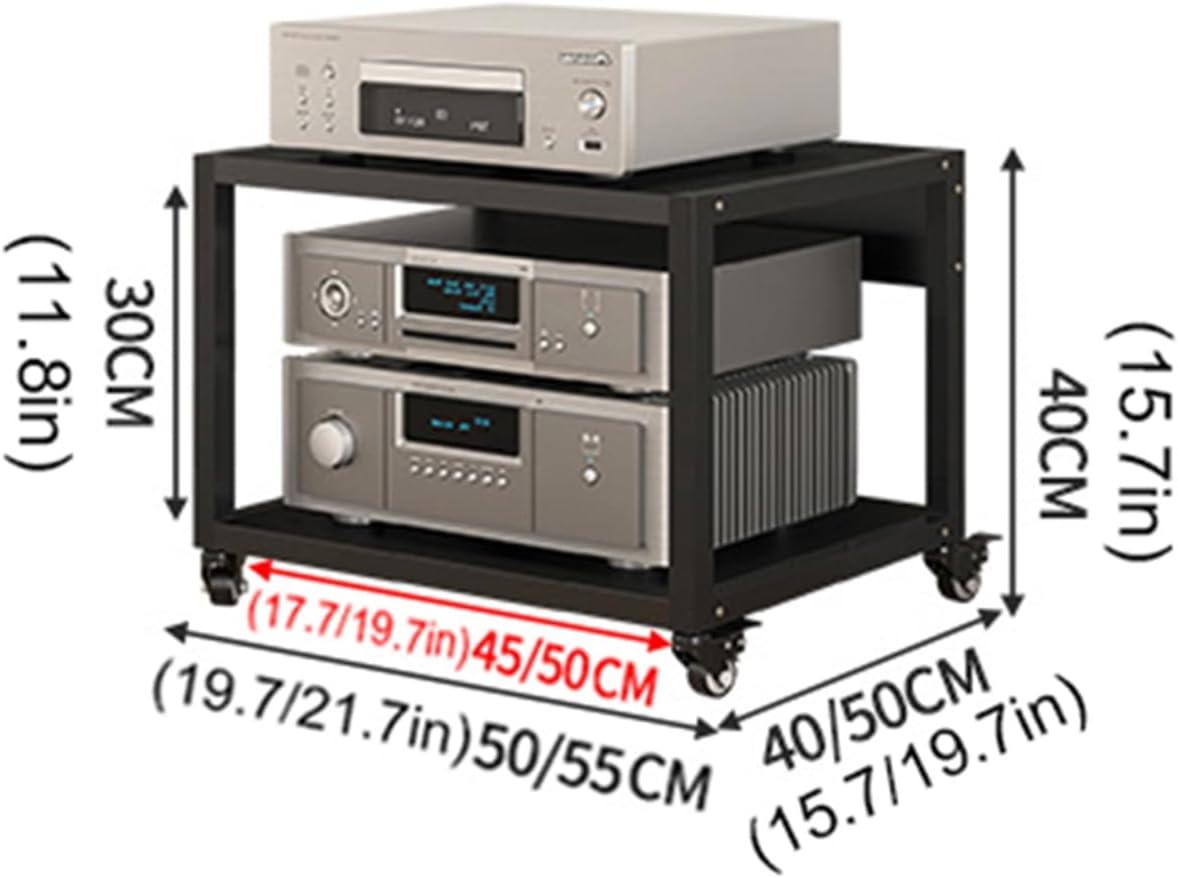 2/3/4/5-Tier Movable Audio Video Components Cabinet