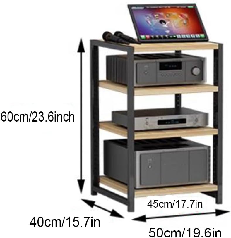 BIUBPW Open Storage Cabinet for Audio Video Media Entertainment Stereo Component