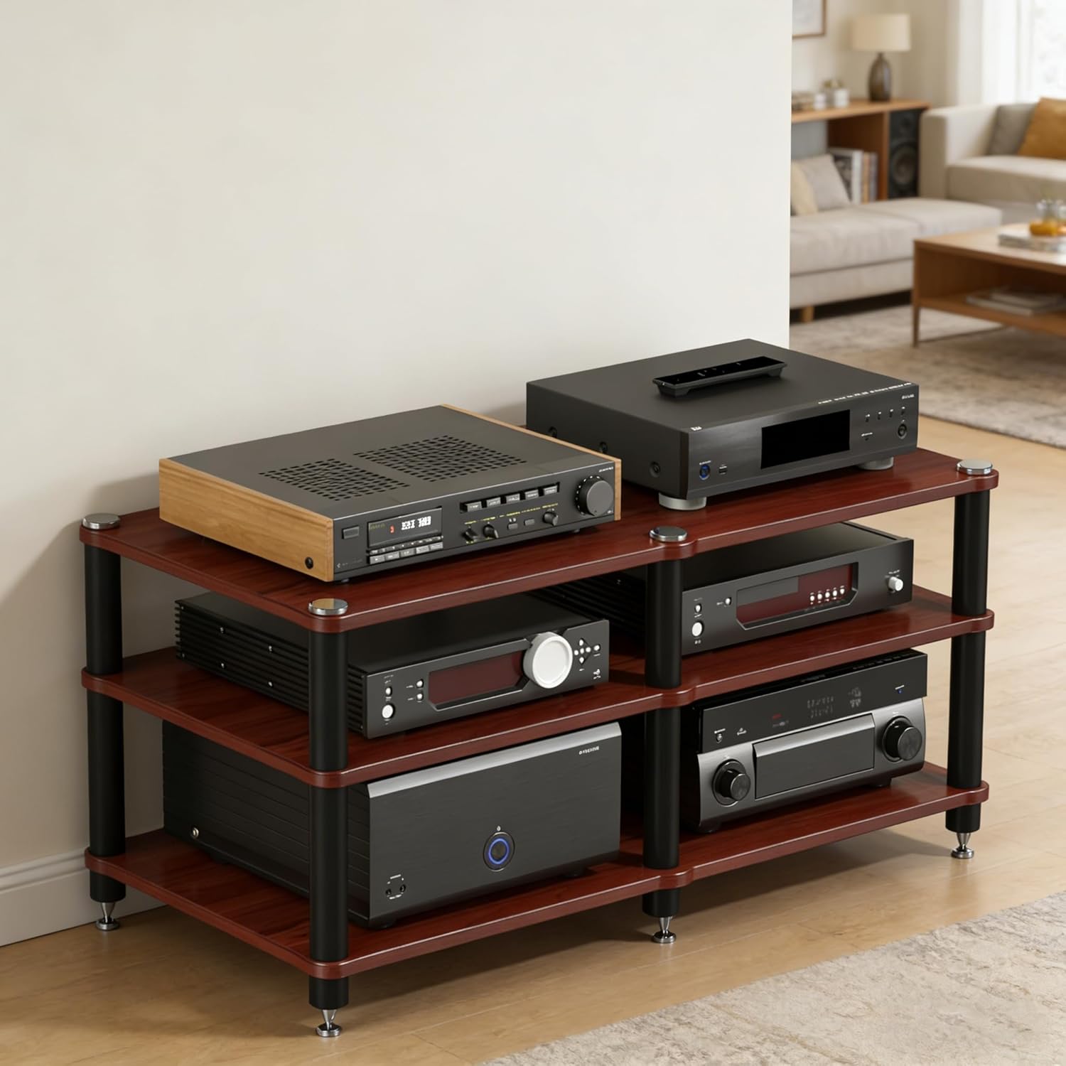 RAJYQODIS Heavy Duty AV Media Stand