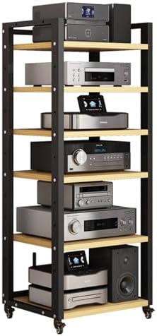 6-Tier Movable AV Media Stand