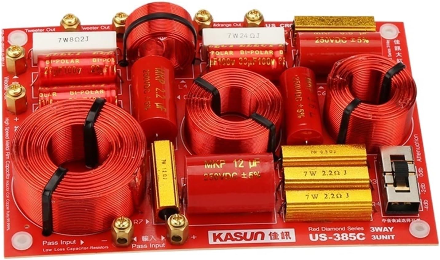 CZCAJKPSV 1PCS 3 Way 230W Professional Speaker Frequency Divider 600/4650Hz Stage Home Theater 3 Unit High Power Audio Crossover Filters