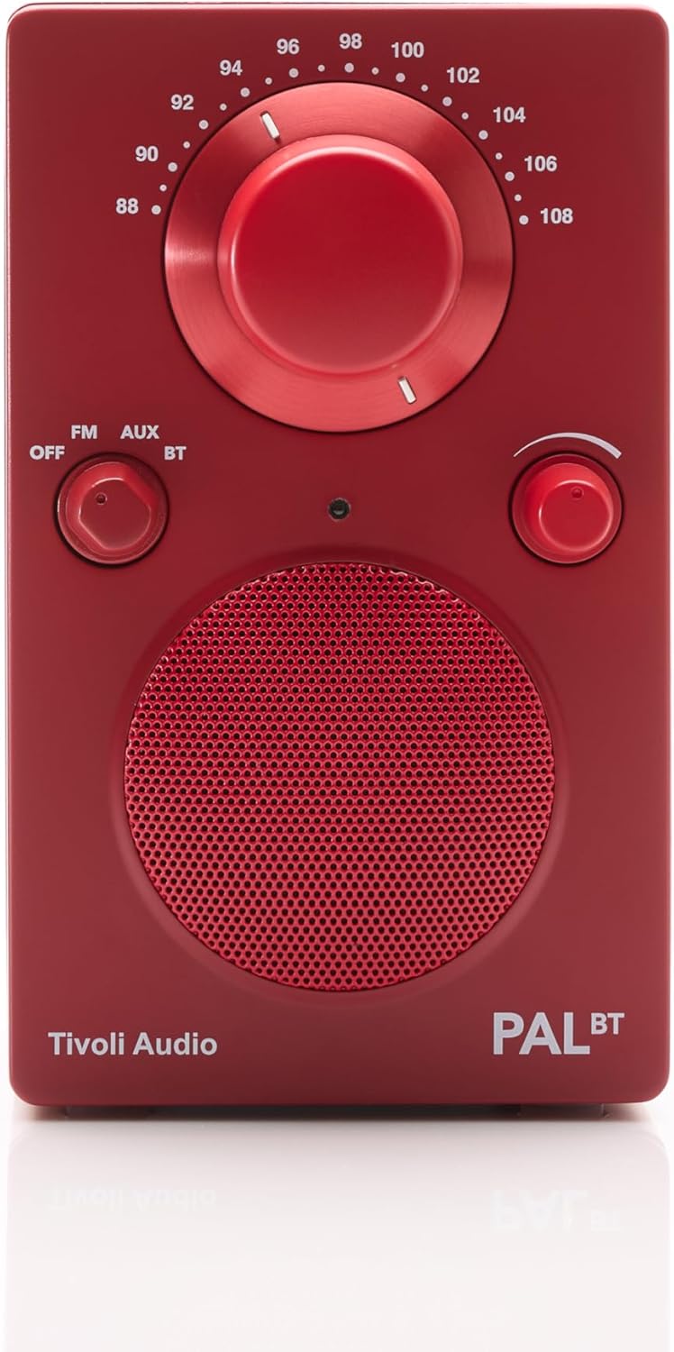 Tivoli Audio PAL BT (Gen 3) Portable Bluetooth FM Radio/USB-C / (Red)