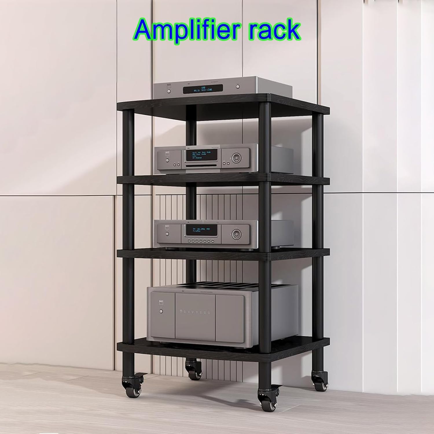 Modern Movable Media Storage Cabinet