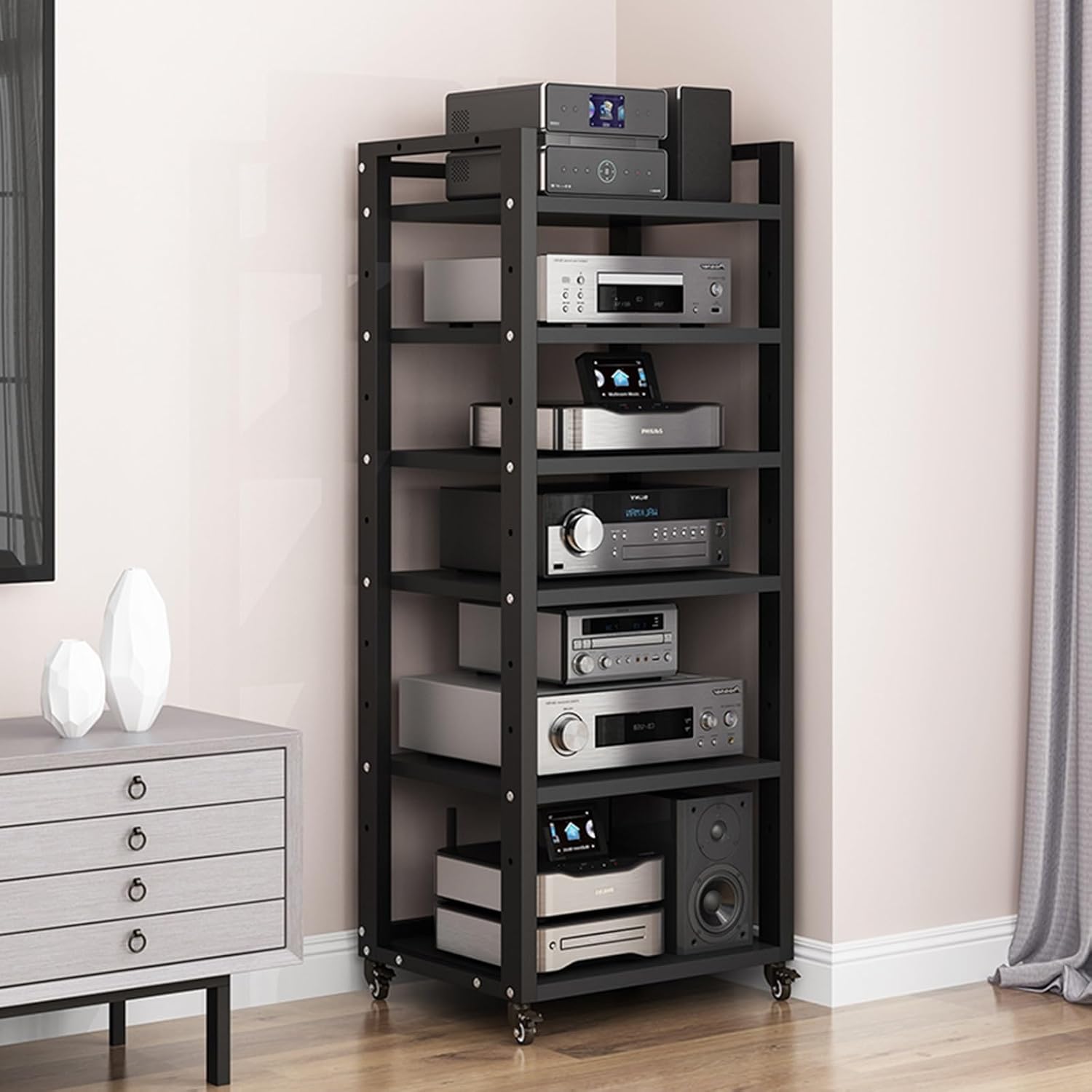 UEOFU 6 Tier Audio Rack Tower