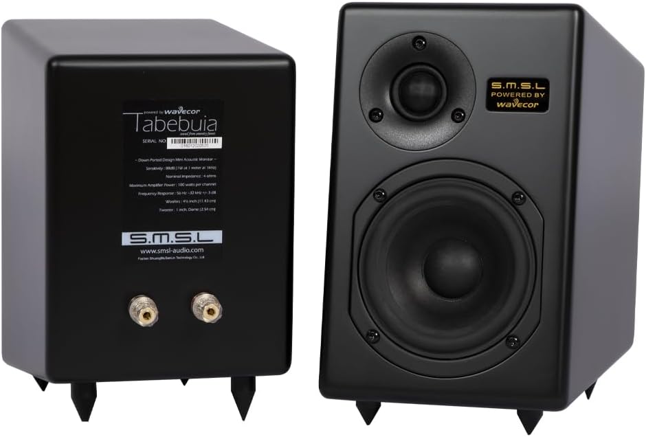S.M.S.L SMSL Bookshelf Speakers Passive Stereo Hi-Fi Tabebuia Speakers(Pair)