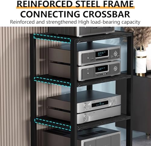 4-Tier Movable AV Media Stand