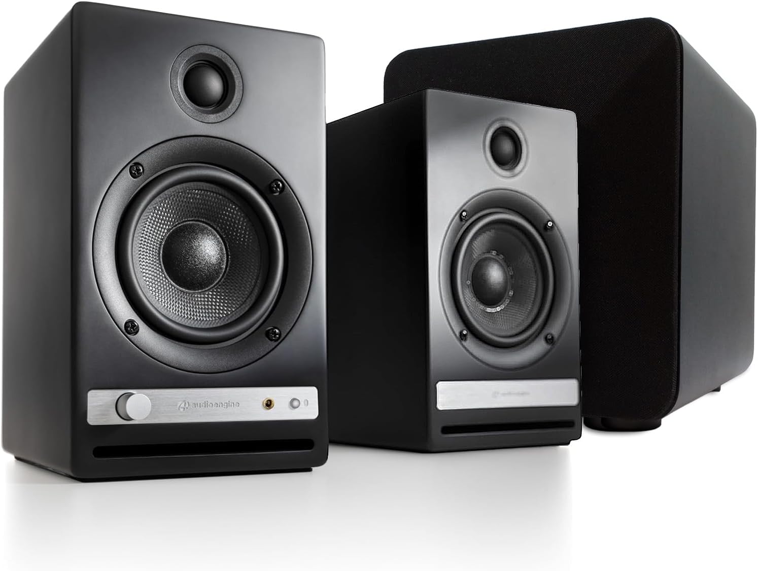 Audioengine HD4 Black Speakers with 210 watt S6 Subwoofer for Music Gaming Movies Studios Dorms Bedrooms Offices