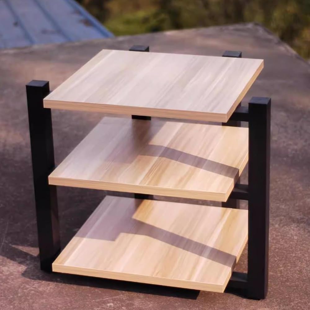 BIUBPW Open AV Cabinet Media Stand Audio Video Component Cabinet