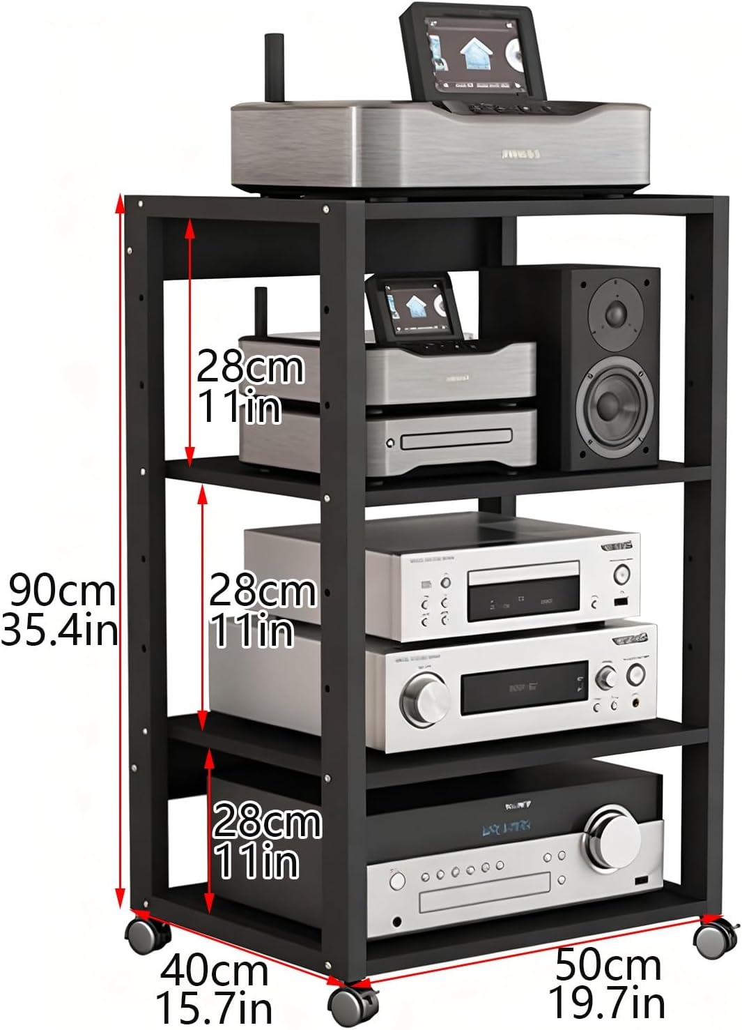 THNSAWX Movable AV Media Stand