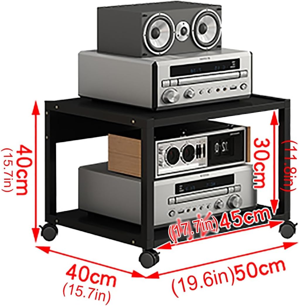 Adjustable 2-Tier Media Cabinet - Modern Audio Video Stand