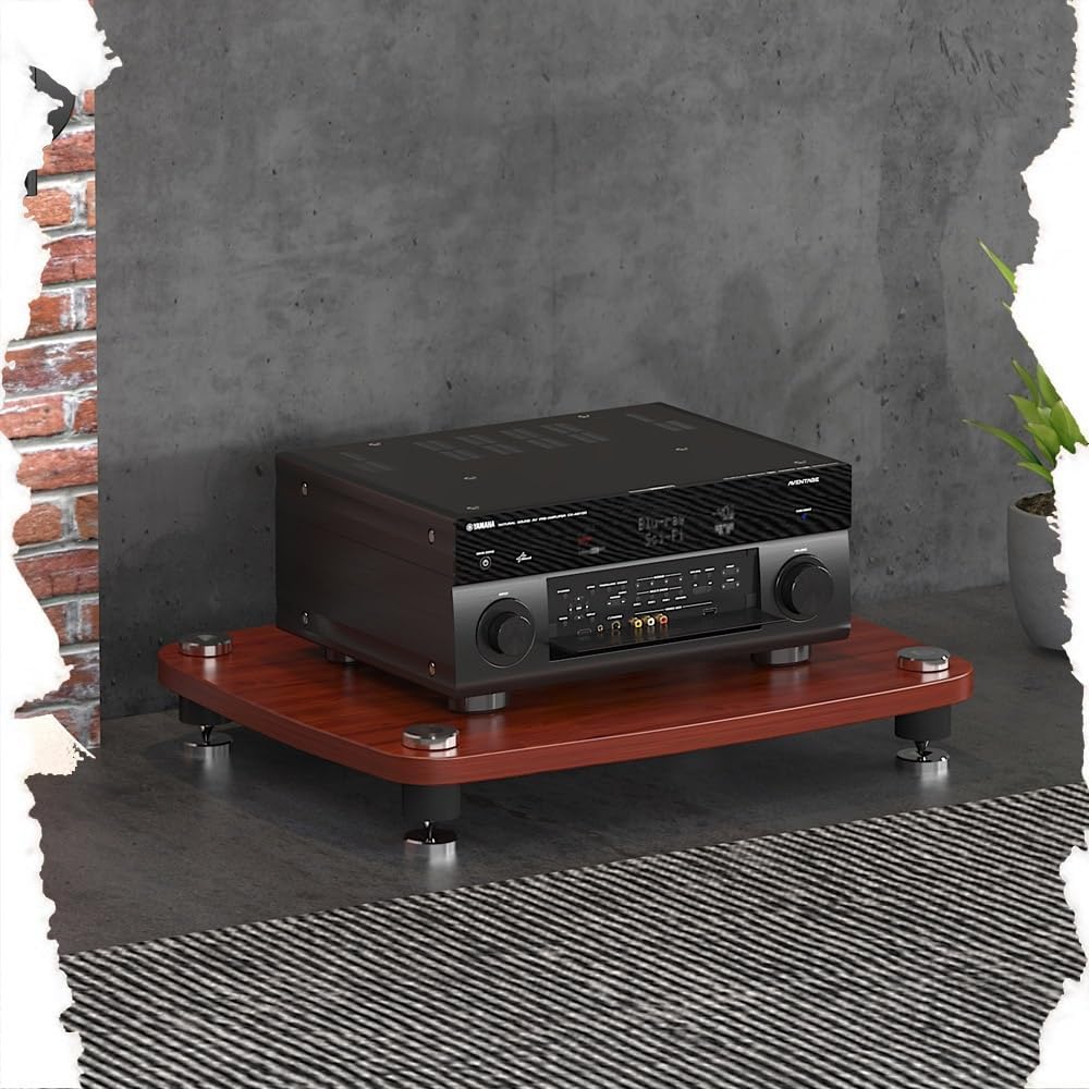 BERWDUXA HiFi Rack 1 2 3 4-Tier AV Media Stand Corner TV Stand