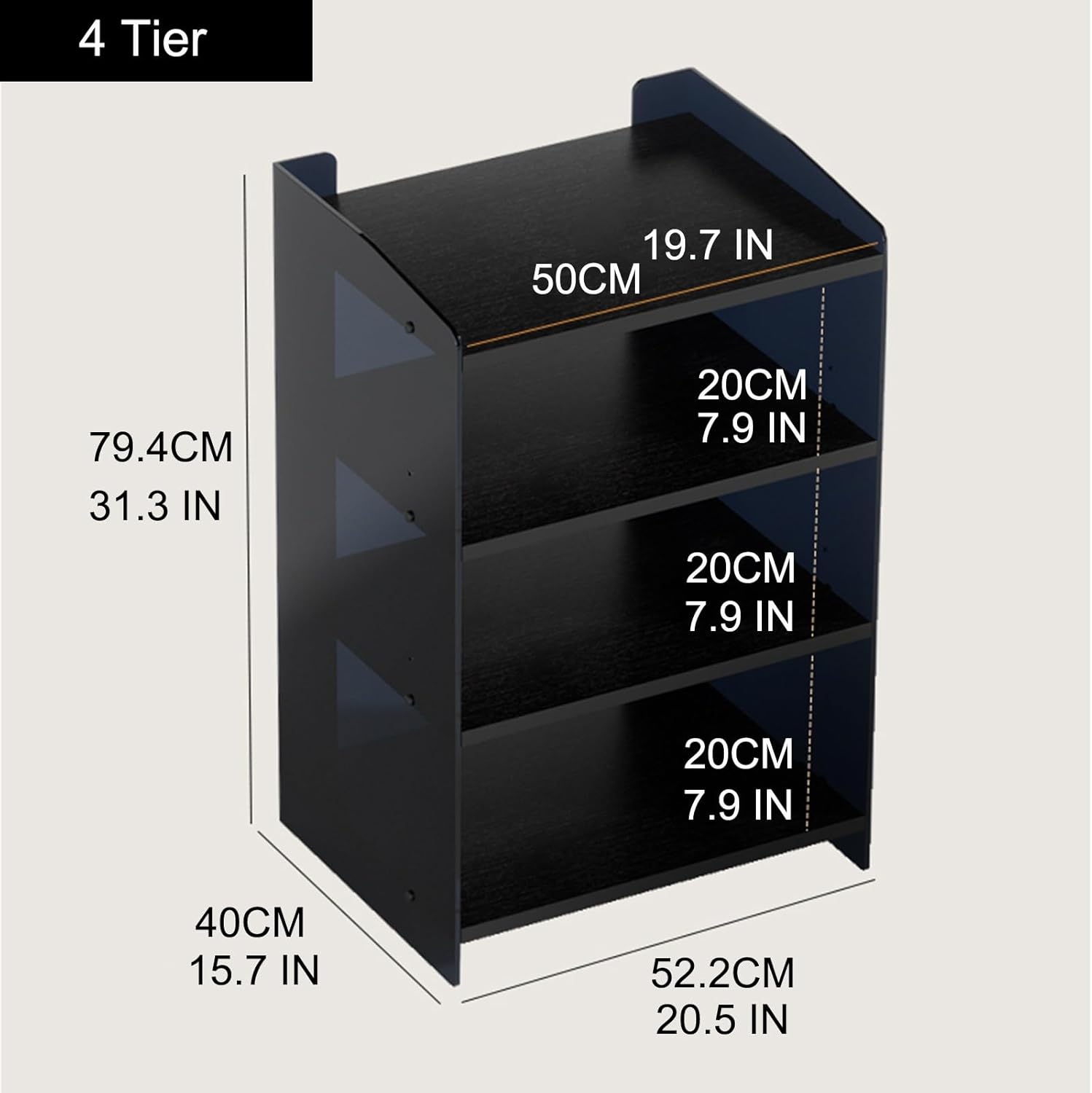 FLDYGMLU Modern Media Storage Cabinet - Adjustable Audio-Video Stand with Shelves
