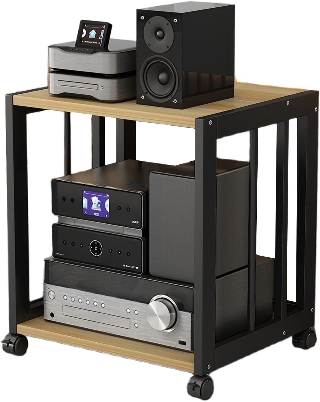 2/3-Tier AV Media Stand Corner Shelf Media Stand Audio Tower Rack with Adjustable Shelves