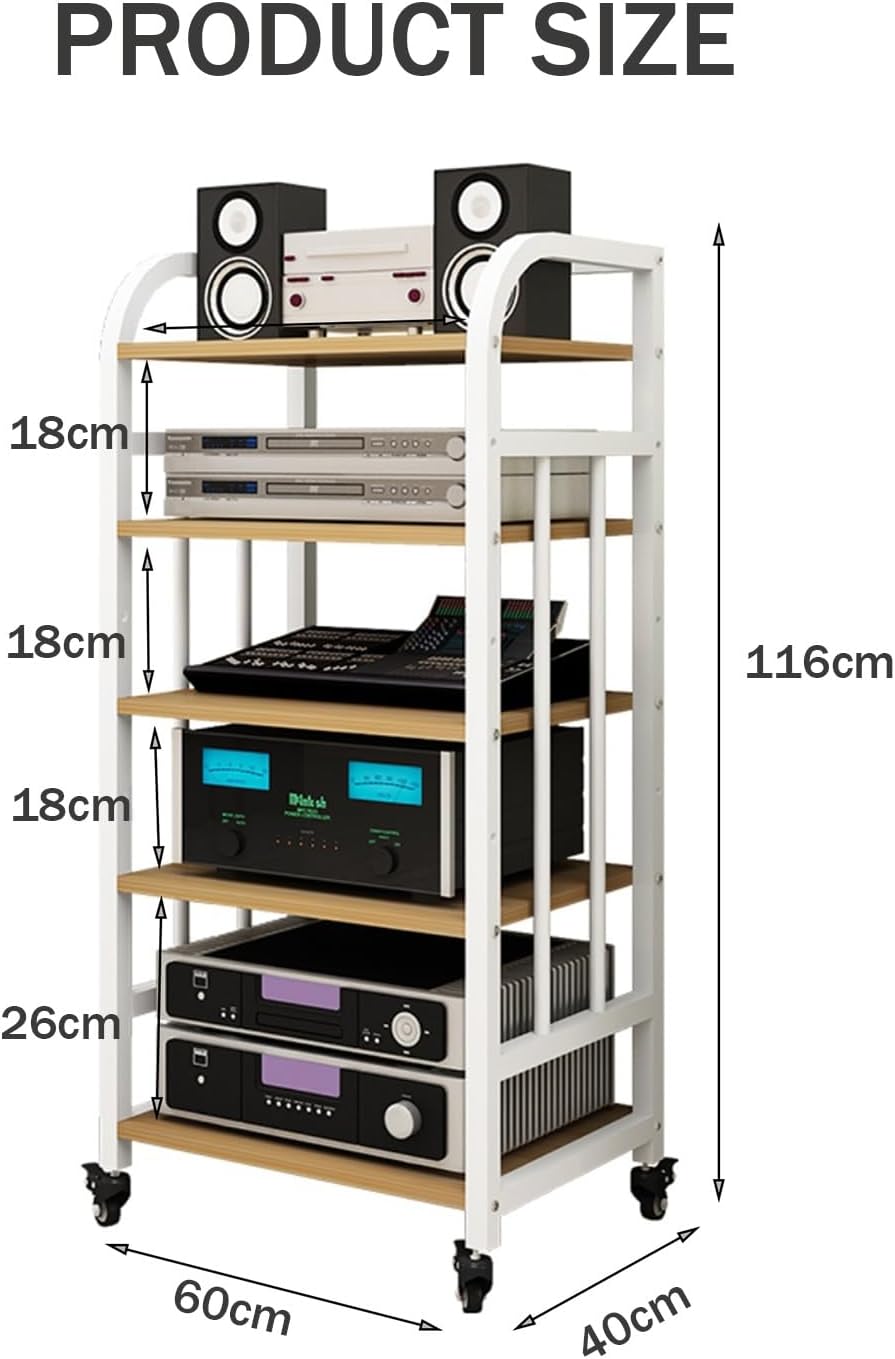 YLQFGUVWK Removable AV Media Stand Corner Frame Component Cabinet Stereo Rack Sound Tower