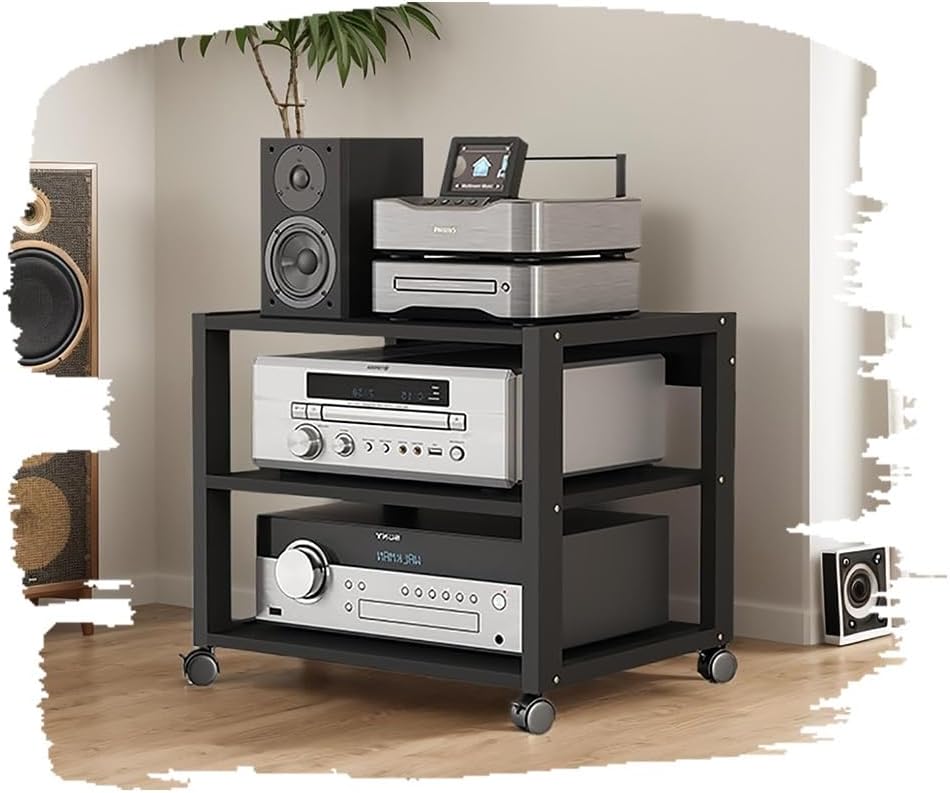 BIUBPW 3/4/5 Tier HiFi Racks Audio Rack AV Media Stand Stereo Component Storage Cabinet