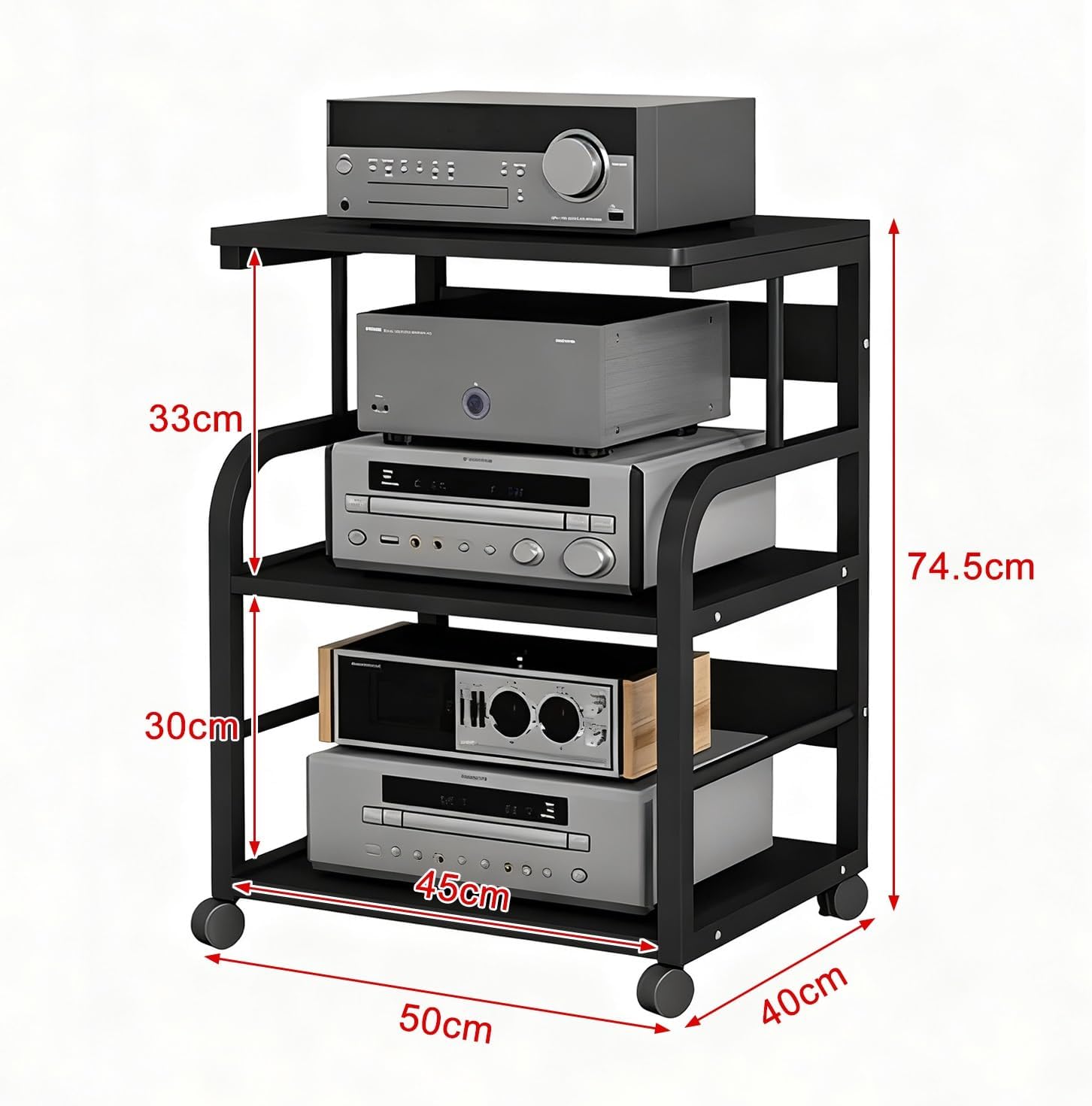 Audio Rack with 3-Tier