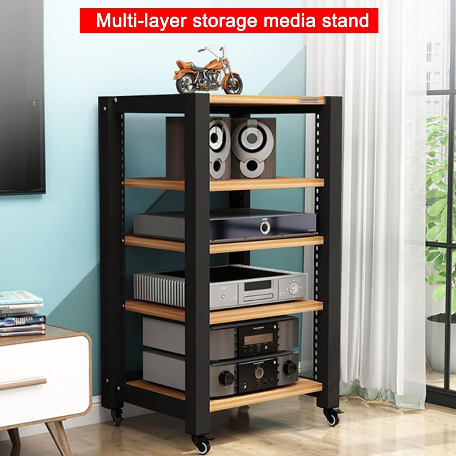 GUAWJRZDP Multifunctional Movable Media Stand