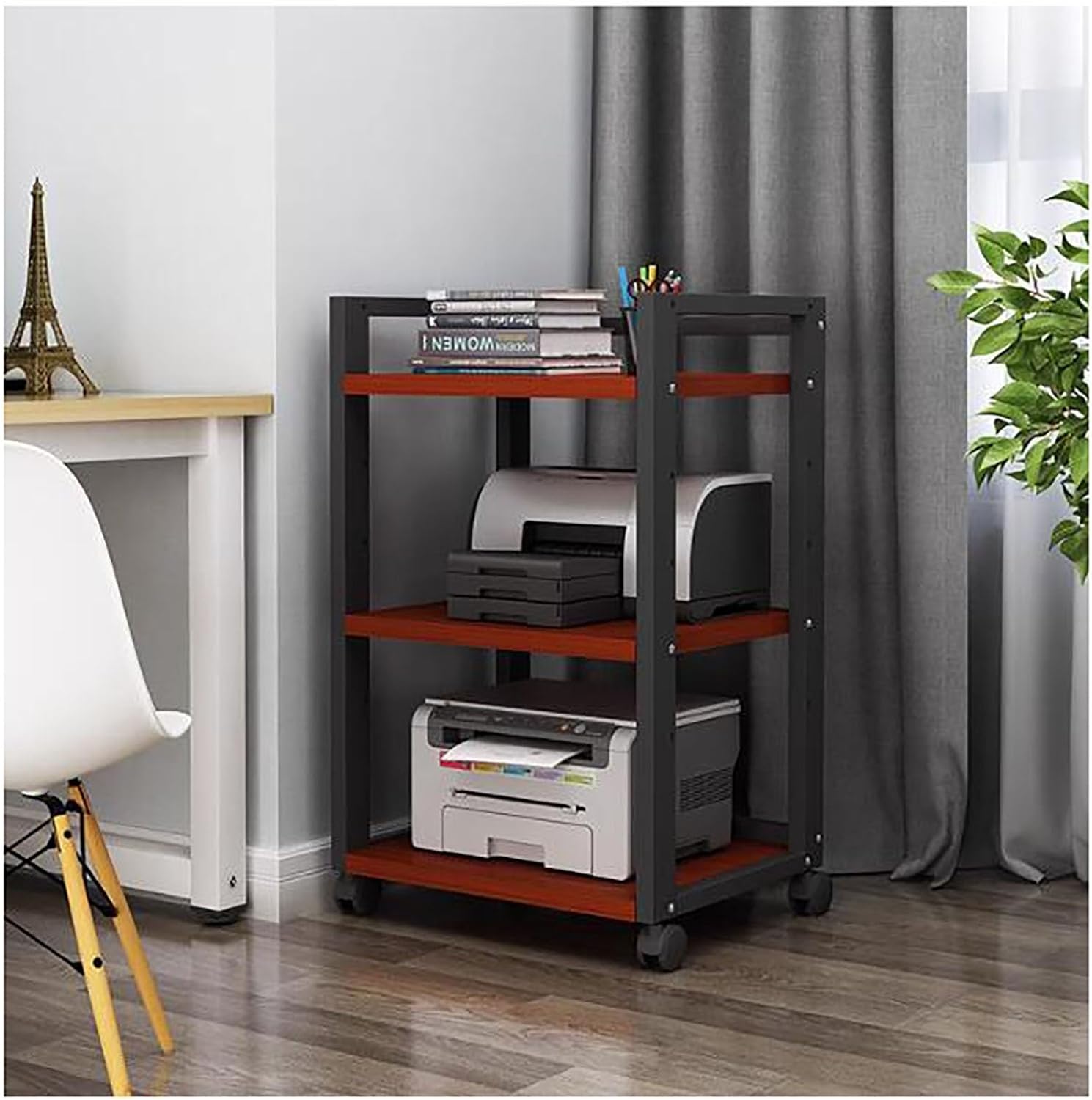 Removable Audio Stand CD Rack Corner Rack Component Cabinet Stereo Rack Audio Tower with Height Adjustable Wooden Shelf for Home/Office/Audio Video (Color : D-3-50X40X79CM)