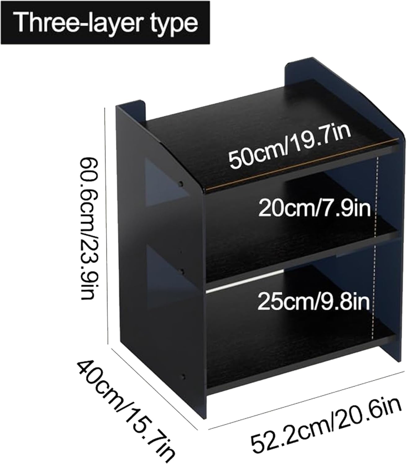 Modern Stereo Rack Audio Stand with Adjustable Shelves - AV Media Storage Cabinet for Home