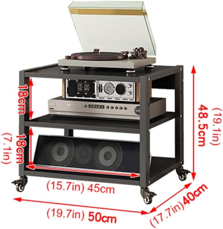 UYCVT Movable Media Stand Media Storage Cabinet