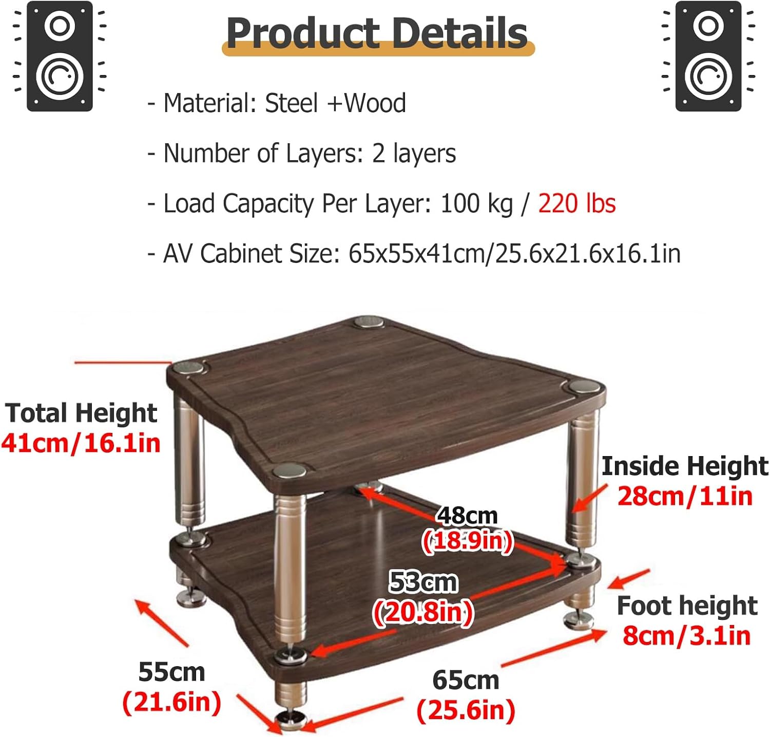 Heavy Duty Audio Component Rack