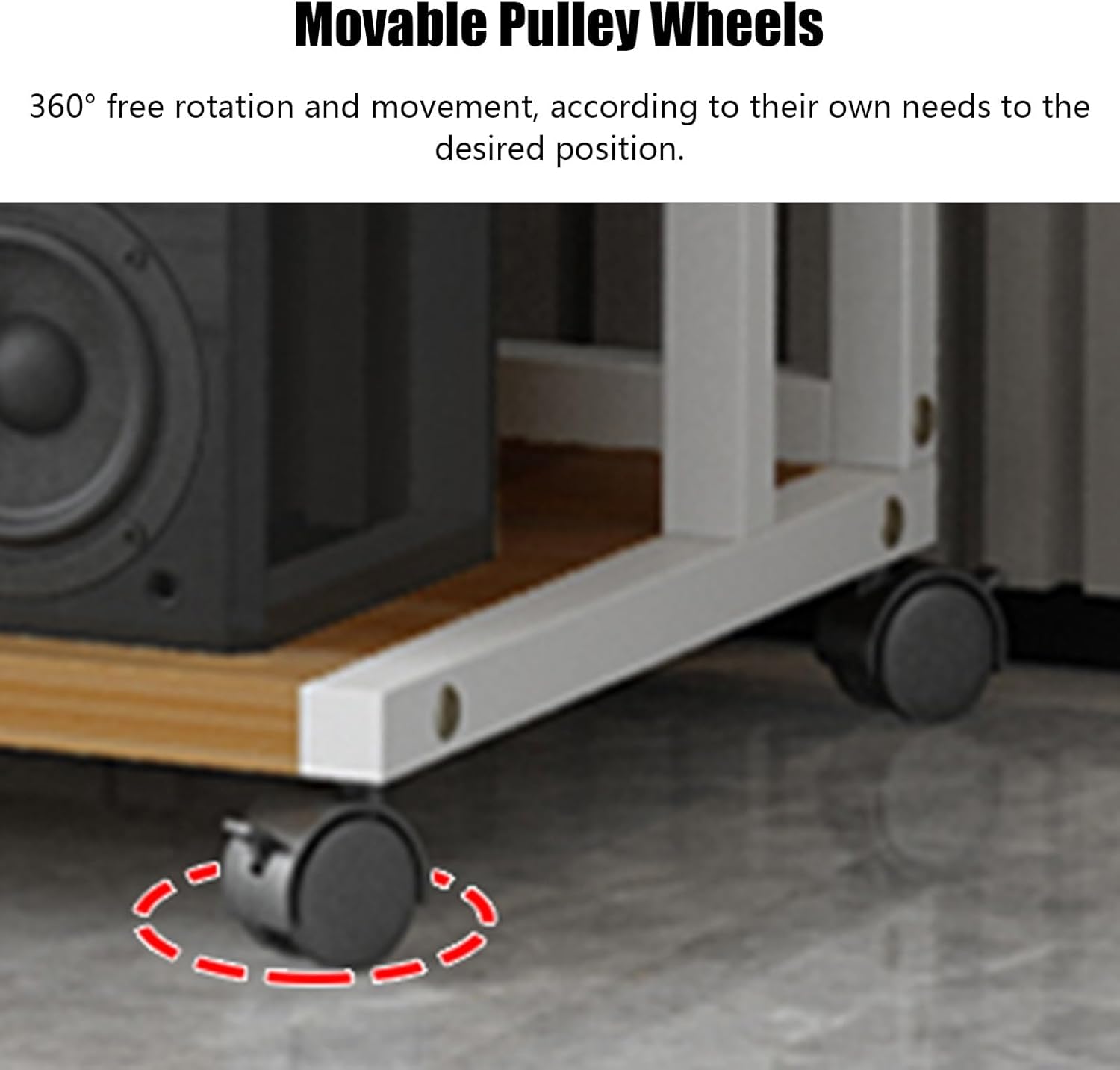 ZJKXJH Stereo Cabinets with Brown Turntable Shelf