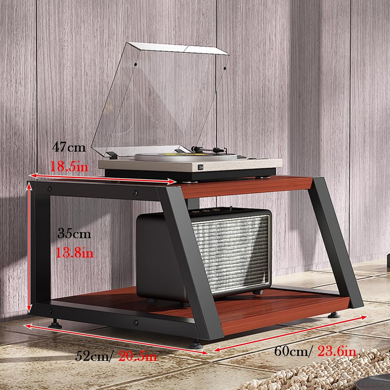 WUHUQN Media Stand Corner Audio Rack Cabinet for Home Theater