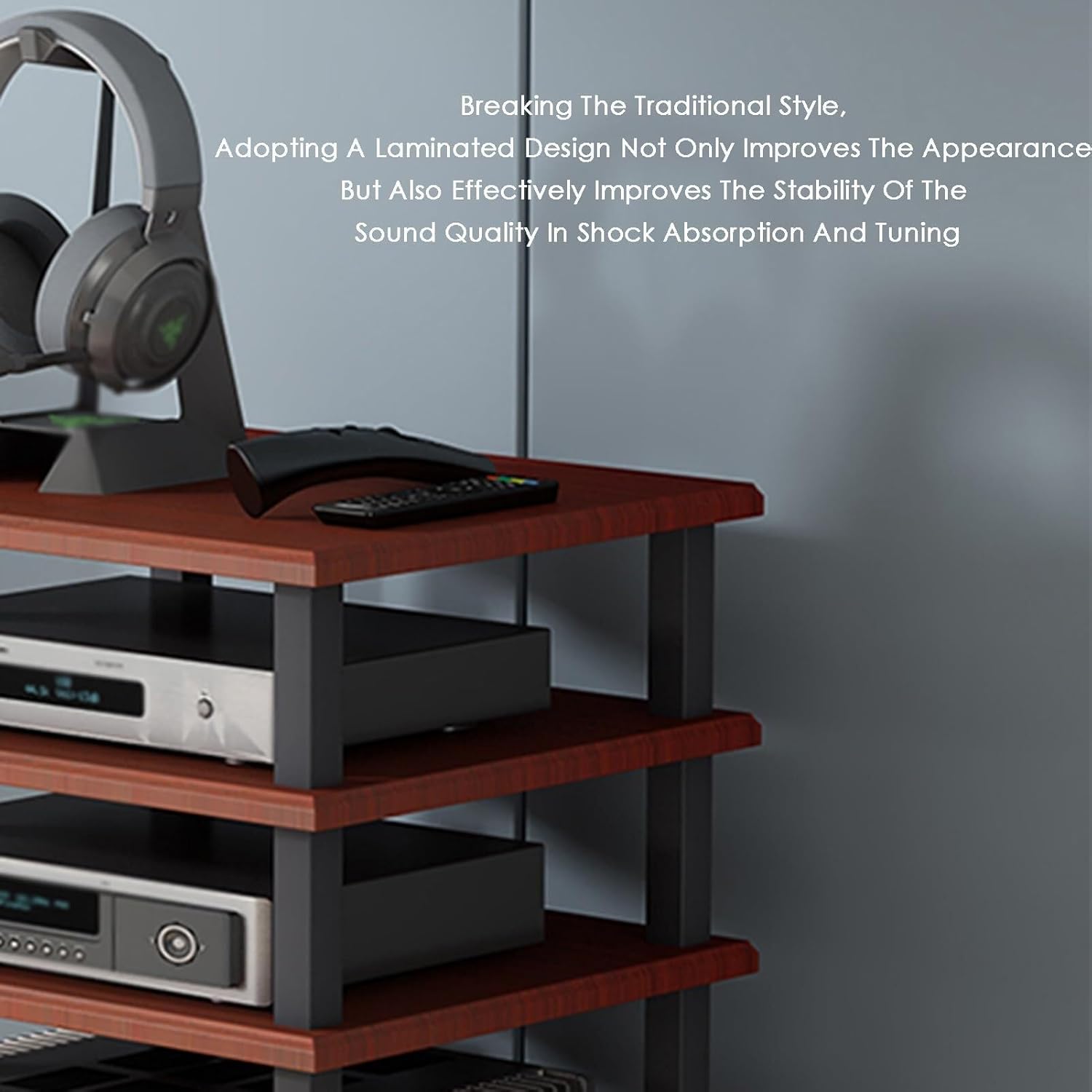 3-Tier Audio Media Rack