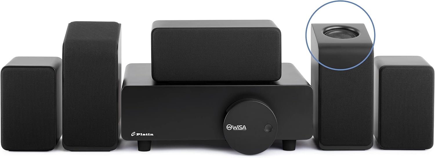 Platin Monaco 5.1.2 Home Theater System - Wireless Surround Sound System Upward Firing Speakers - THX Tuned & WiSA Certified