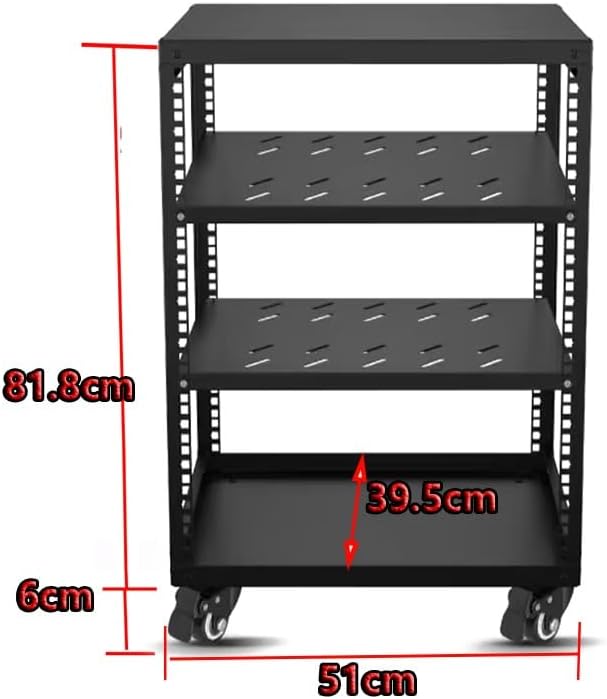 TAJMDGW Movable HiFi Audio Rack Adjustable AV Media Stand