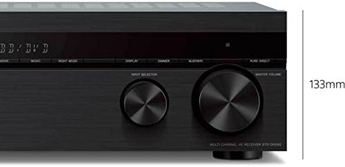 Sony STRDH590 5.2 Multi-Channel 4k HDR AV Receiver Bundle with Speaker