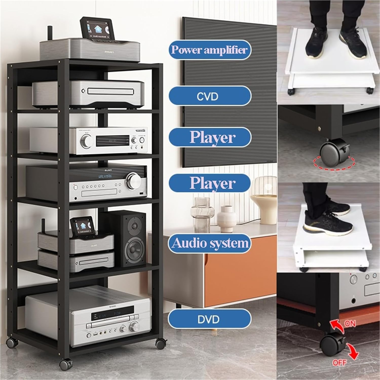 Multifunctional Media Stand for Living Room